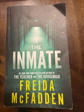 The Inmate by Freida McFadden - Teal & Yellow Paperback
